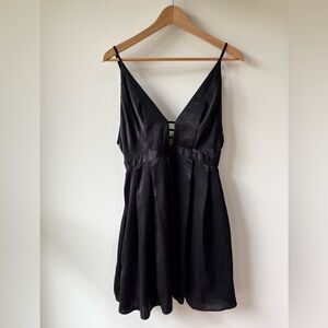 Free People Silky Sexy Little Black Mini Dress Size 4
